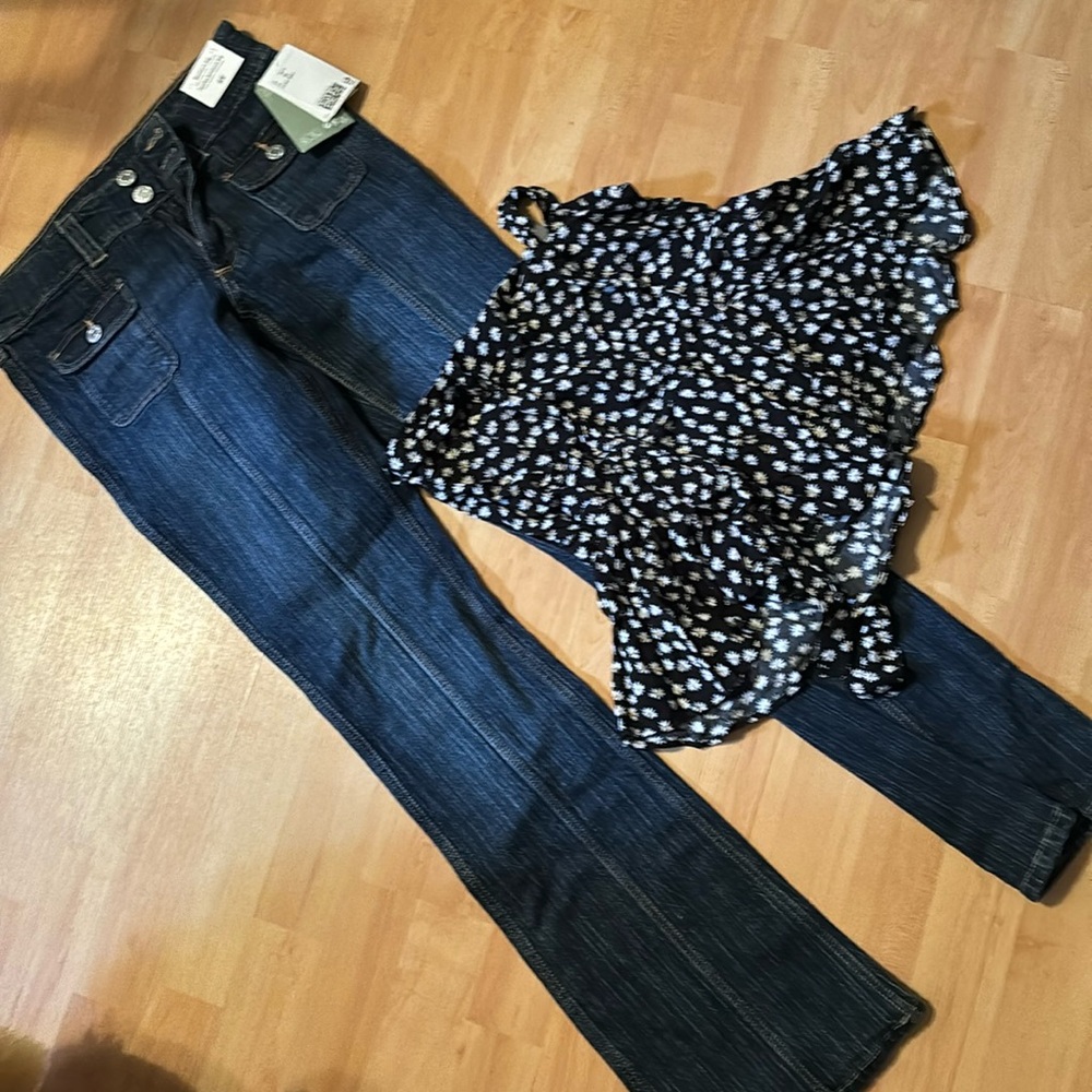 NWT H&M jeans and Zara skirt size 14 girls